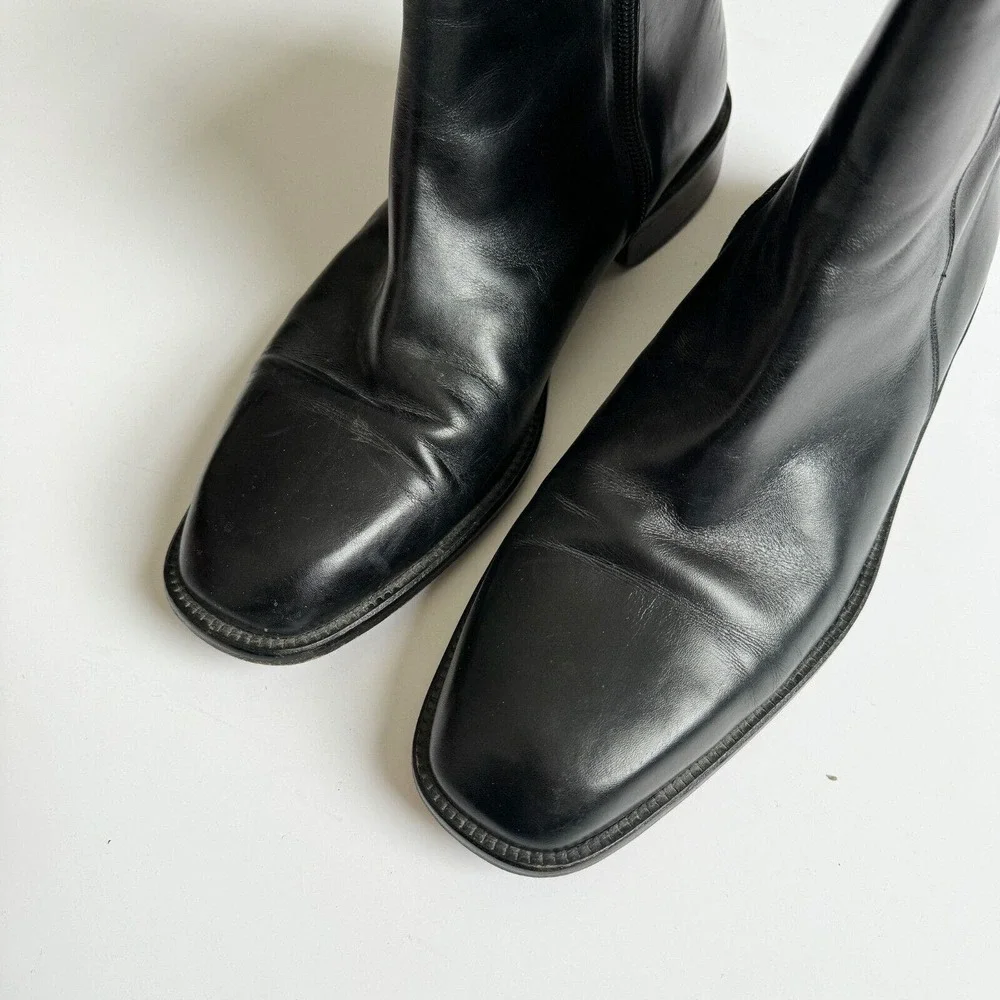 Sandro Moscoloni Black Leather Ankle Boots